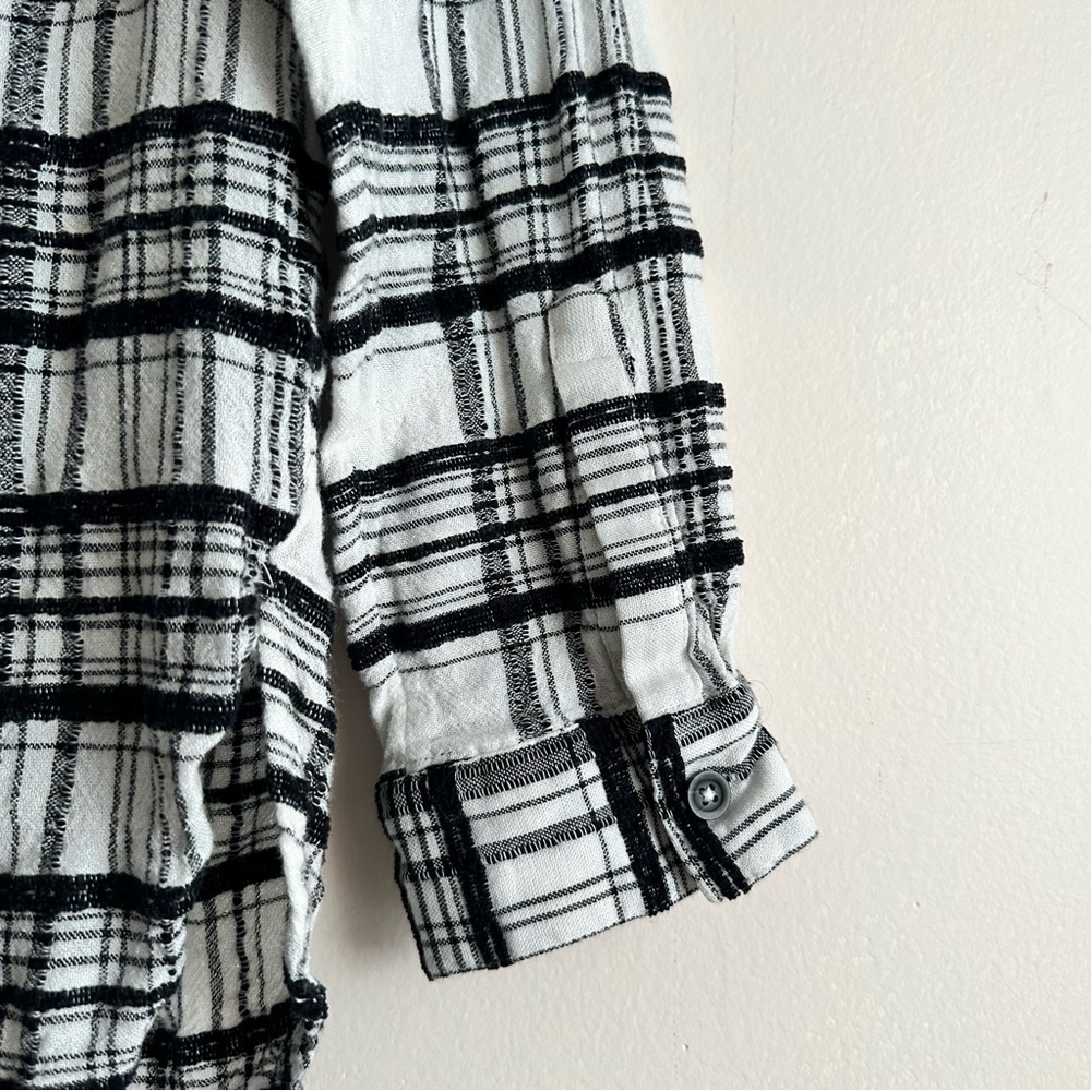 By Anthropologie • Longline Plaid Button Down Shirt - Picture 11 of 11